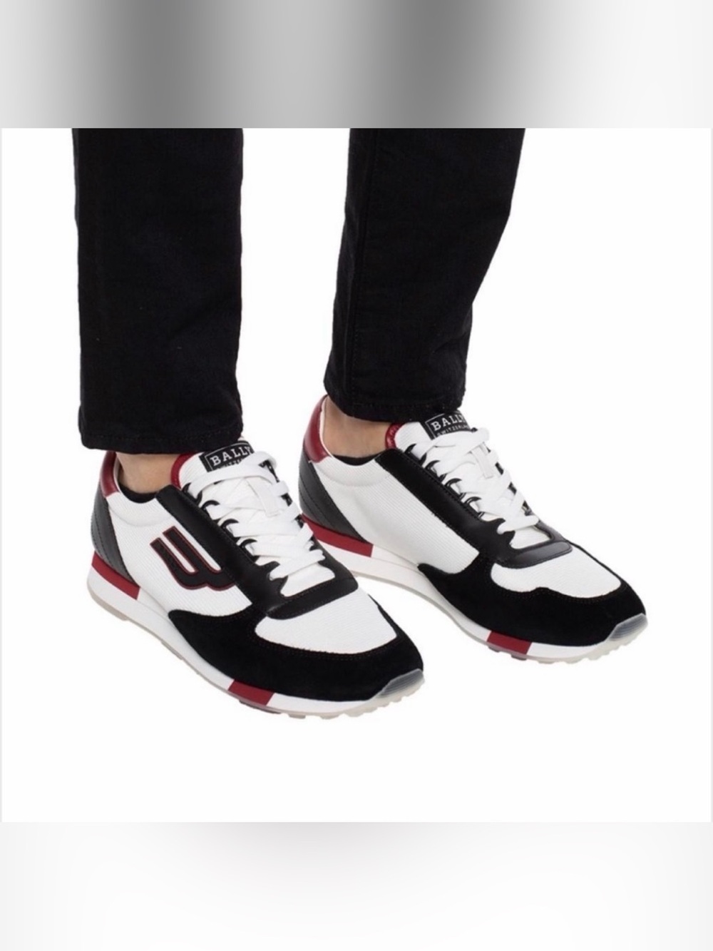 Bally Gavino Sneakers in Black Calf Suede.